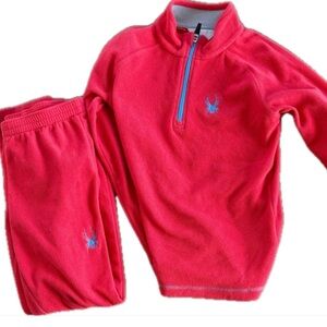 Spydee Red Fleece Pullover and Pants Set